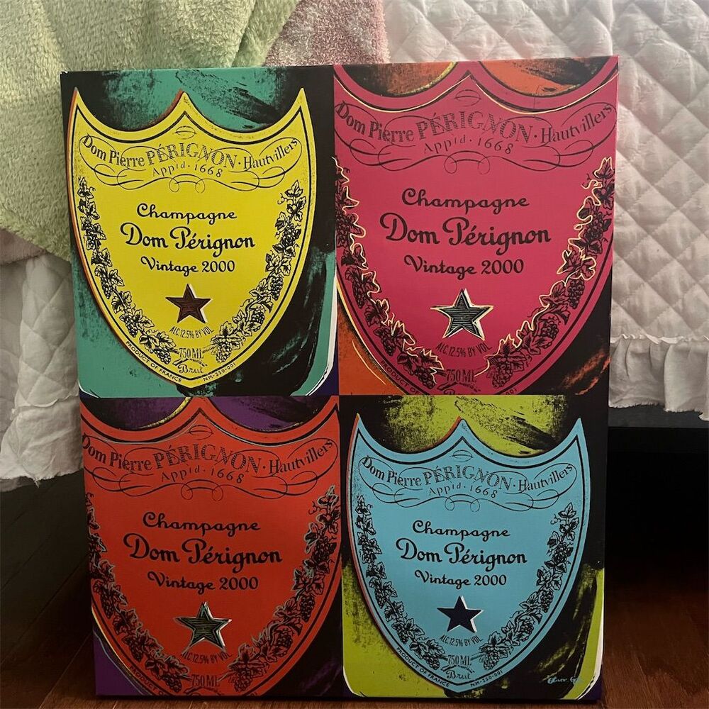 Champagne canvas wall art print